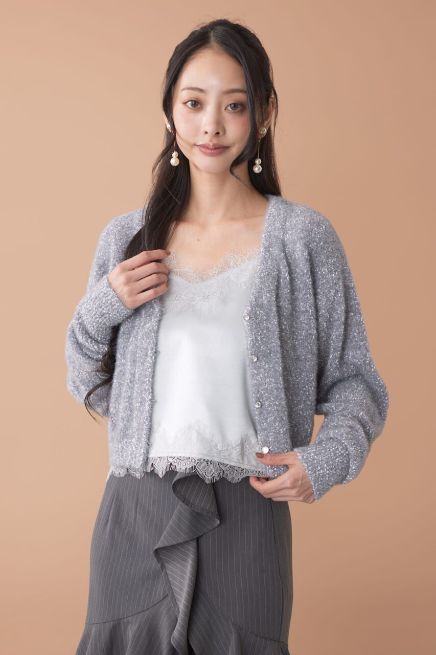 rienda「ポイントレースサテンキャミトップス」|キャミソール|