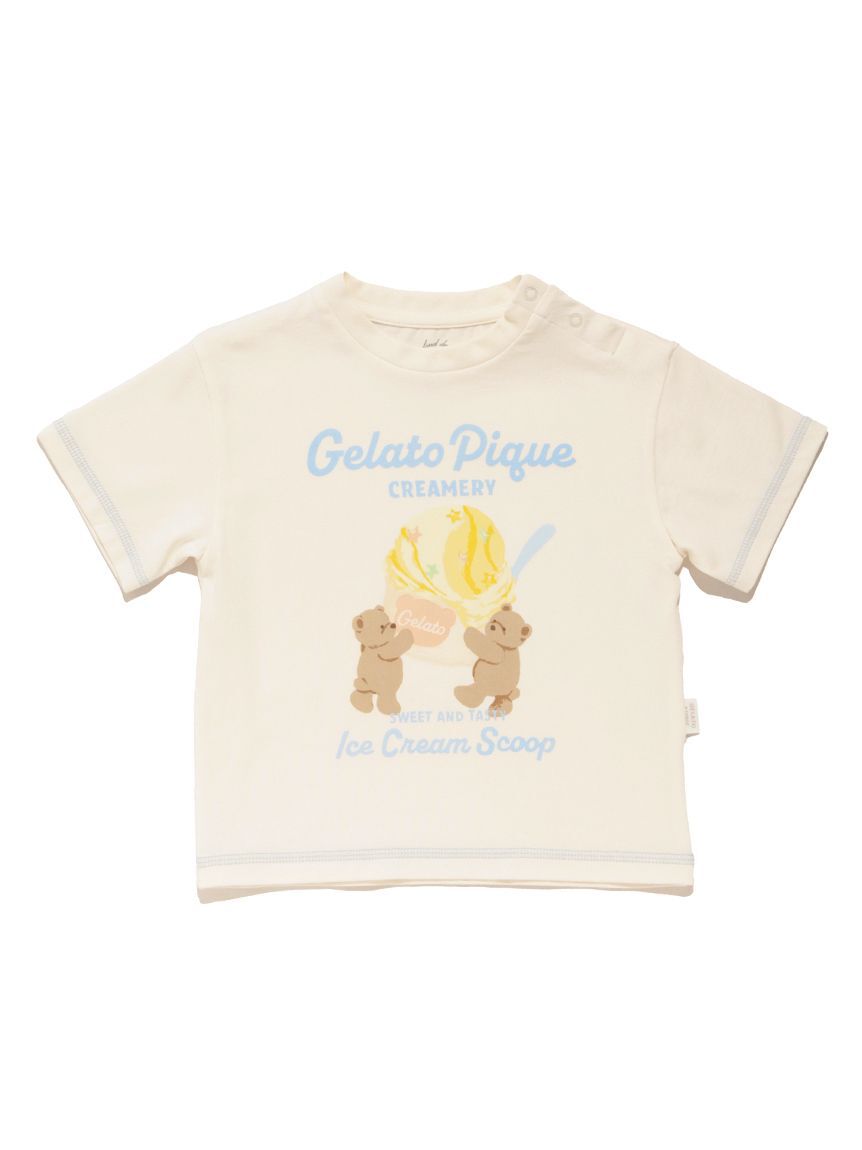 GELATO PIQUE KIDS & BABY「【BABY】【接触冷感】アイスクリームベアワンポイントTシャツ」|その他ベビーウェア|