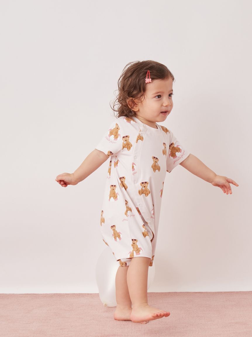GELATO PIQUE KIDS & BABY「【BABY】【接触冷感】サマーベア柄ロンパース」|ロンパース|