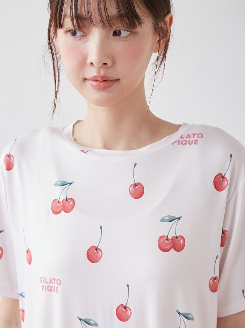 gelato pique「【接触冷感】フルーツ3柄Tシャツ」|ルームウェア|