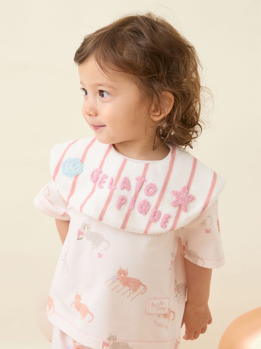 GELATO PIQUE KIDS & BABY「【BABY】ストライプパイルスタイ」|スタイ|