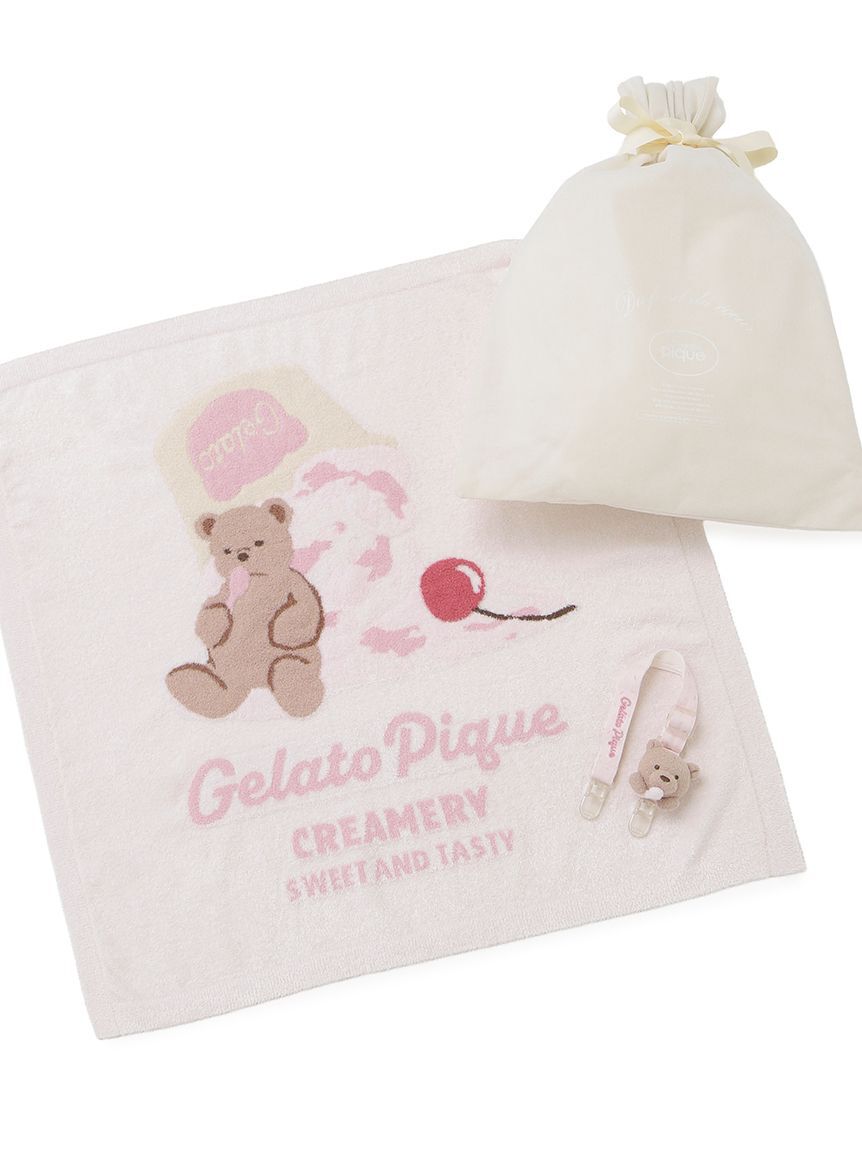 GELATO PIQUE KIDS & BABY「【ラッピング済み】【BABY】スムーズィーアイスクリームベアブランケット&マルチクリップSET」|その他ベビー用品|