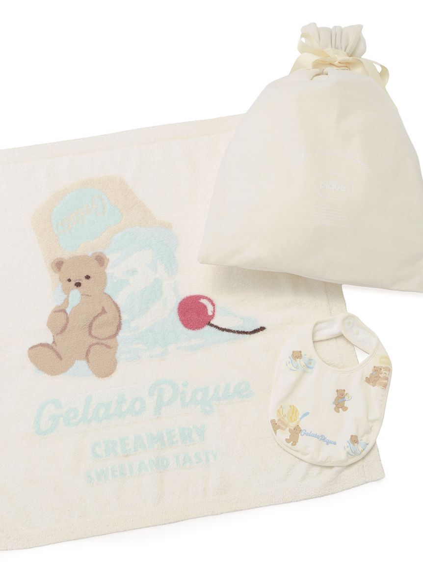 GELATO PIQUE KIDS & BABY「【ラッピング済み】【BABY】スムーズィーアイスクリームベアブランケット&スタイSET」|その他ベビー用品|MNT