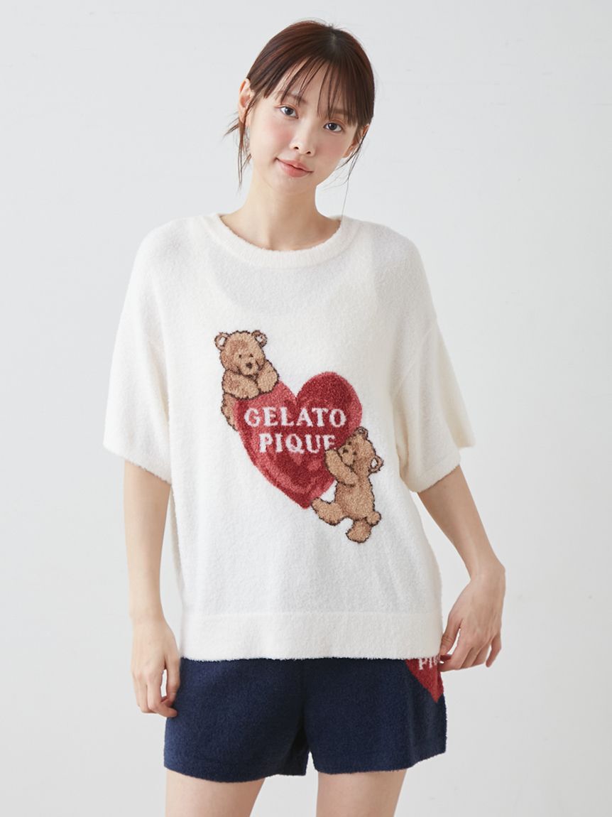 gelato pique「【接触冷感】スムーズィー HEART ジャガードショートパンツ」|ルームウェア|