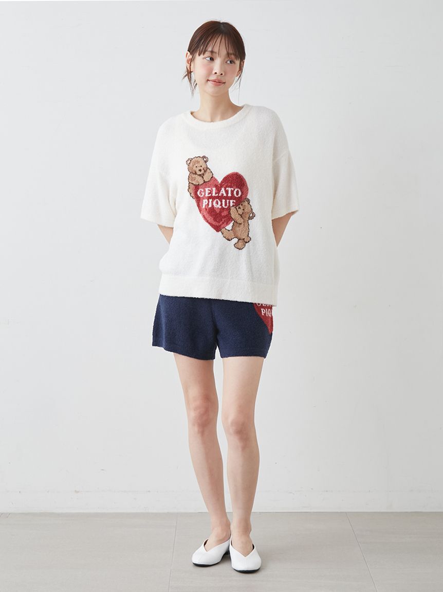 gelato pique「【接触冷感】スムーズィー HEART ジャガードショートパンツ」|ルームウェア|