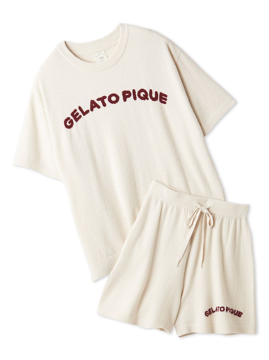 gelato pique「スムーズィーliteカジュアルロゴジャガードプルオーバー&ショートパンツセット」|ルームウェア|