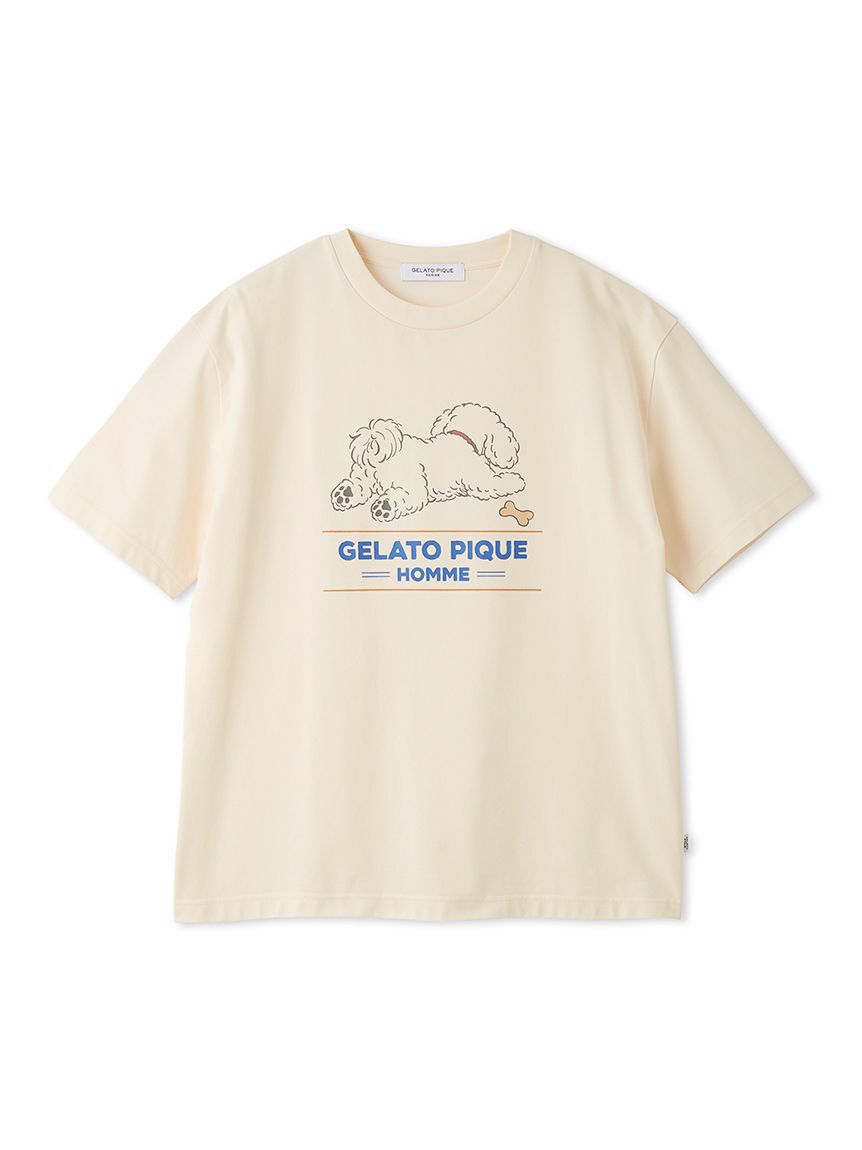 GELATO PIQUE HOMME「【HOMME】【接触冷感】モーニングドッグプリントTシャツ」|ルームウェア|CRM