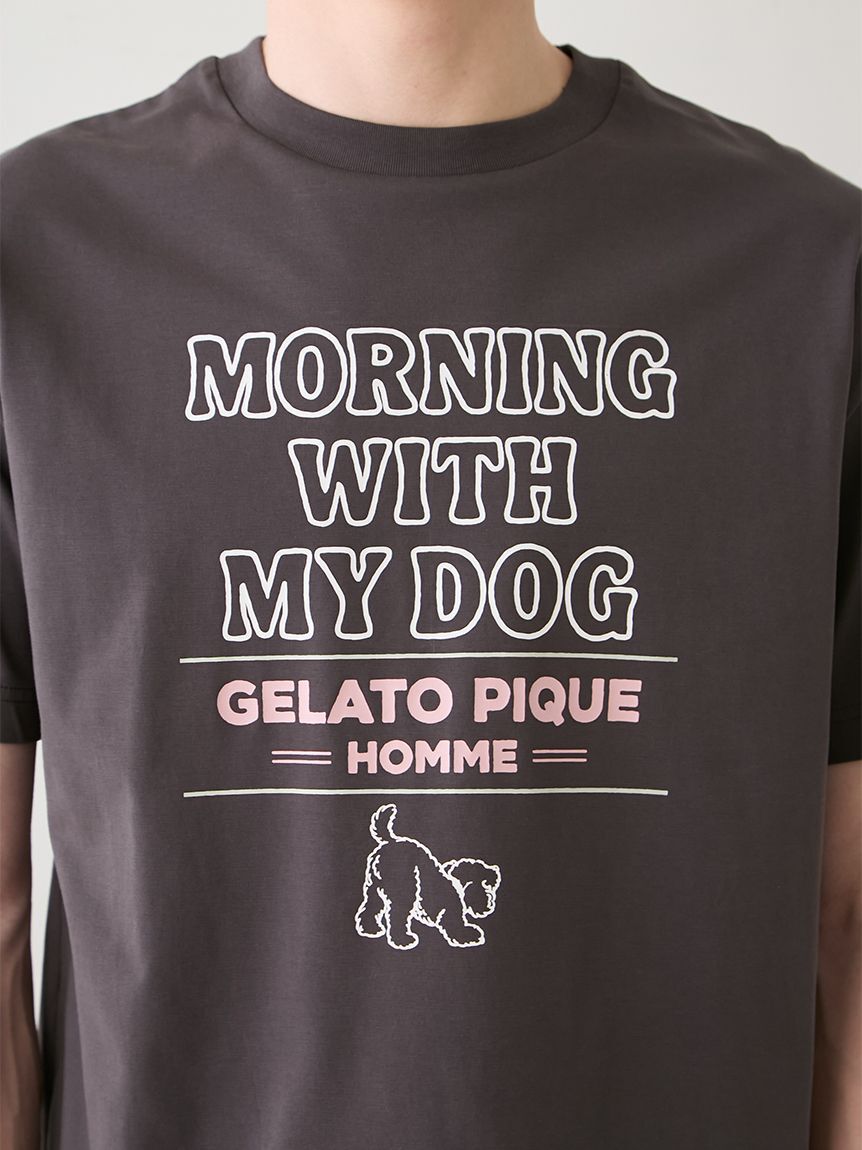 GELATO PIQUE HOMME「【HOMME】【接触冷感】モーニングドッグプリントTシャツ」|ルームウェア|