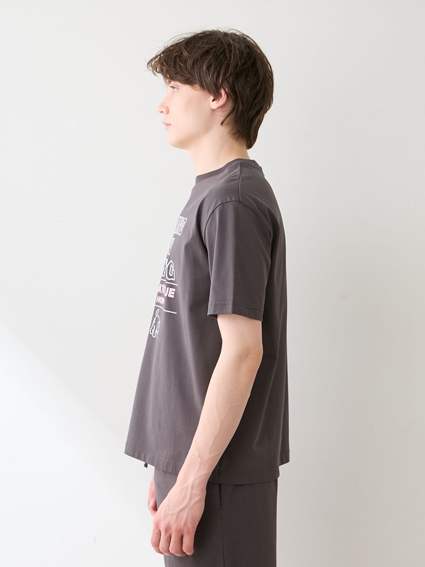 GELATO PIQUE HOMME「【HOMME】【接触冷感】モーニングドッグプリントTシャツ」|ルームウェア|