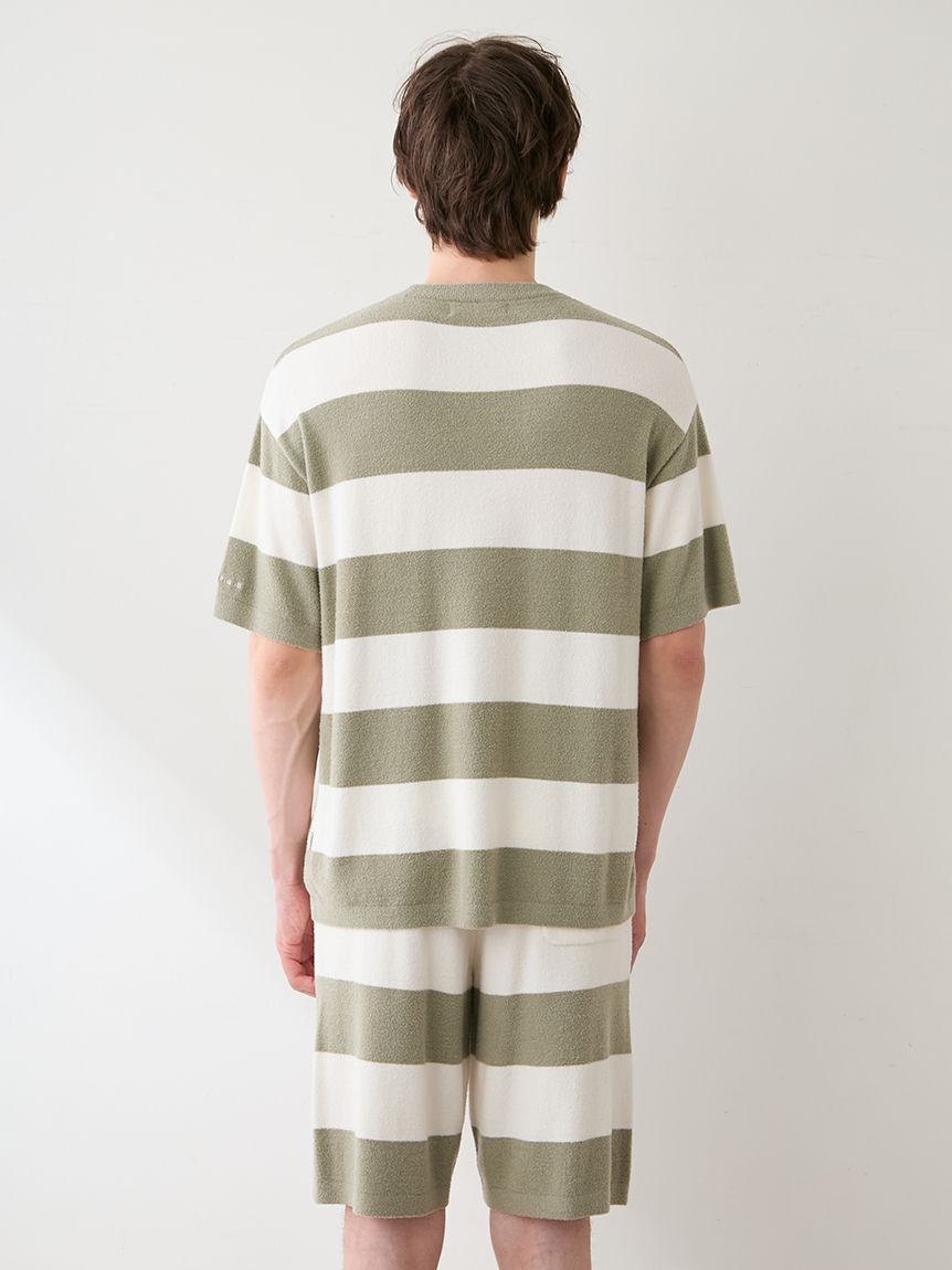 GELATO PIQUE HOMME「【HOMME】【接触冷感】【UVカット】スムーズィーliteクール2ボーダープルオーバー」|プルオーバー|