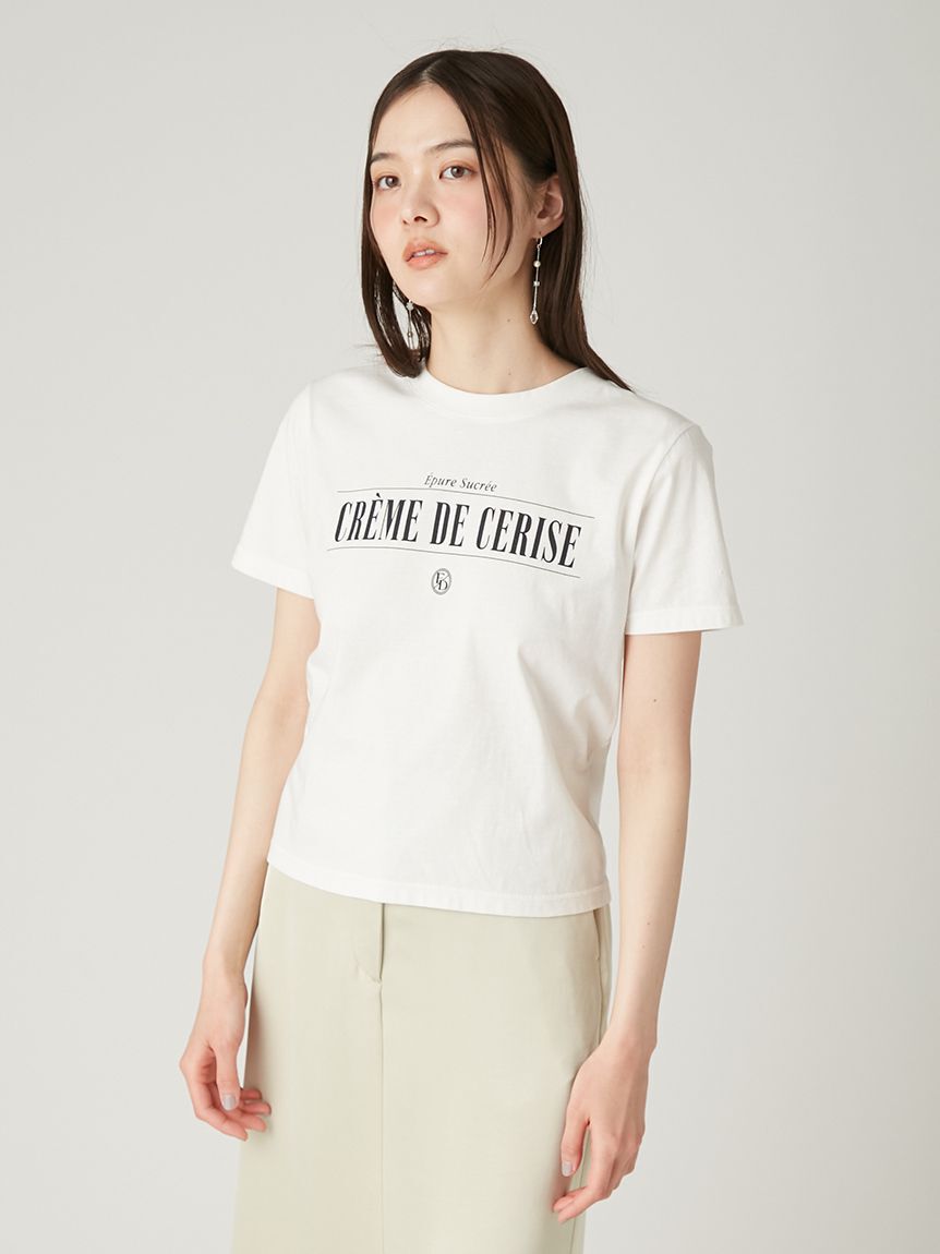 FRAY I.D「グラフィックプリントコンパクトTシャツ／ウォッシャブル・UVカット」|Tシャツ・カットソー|