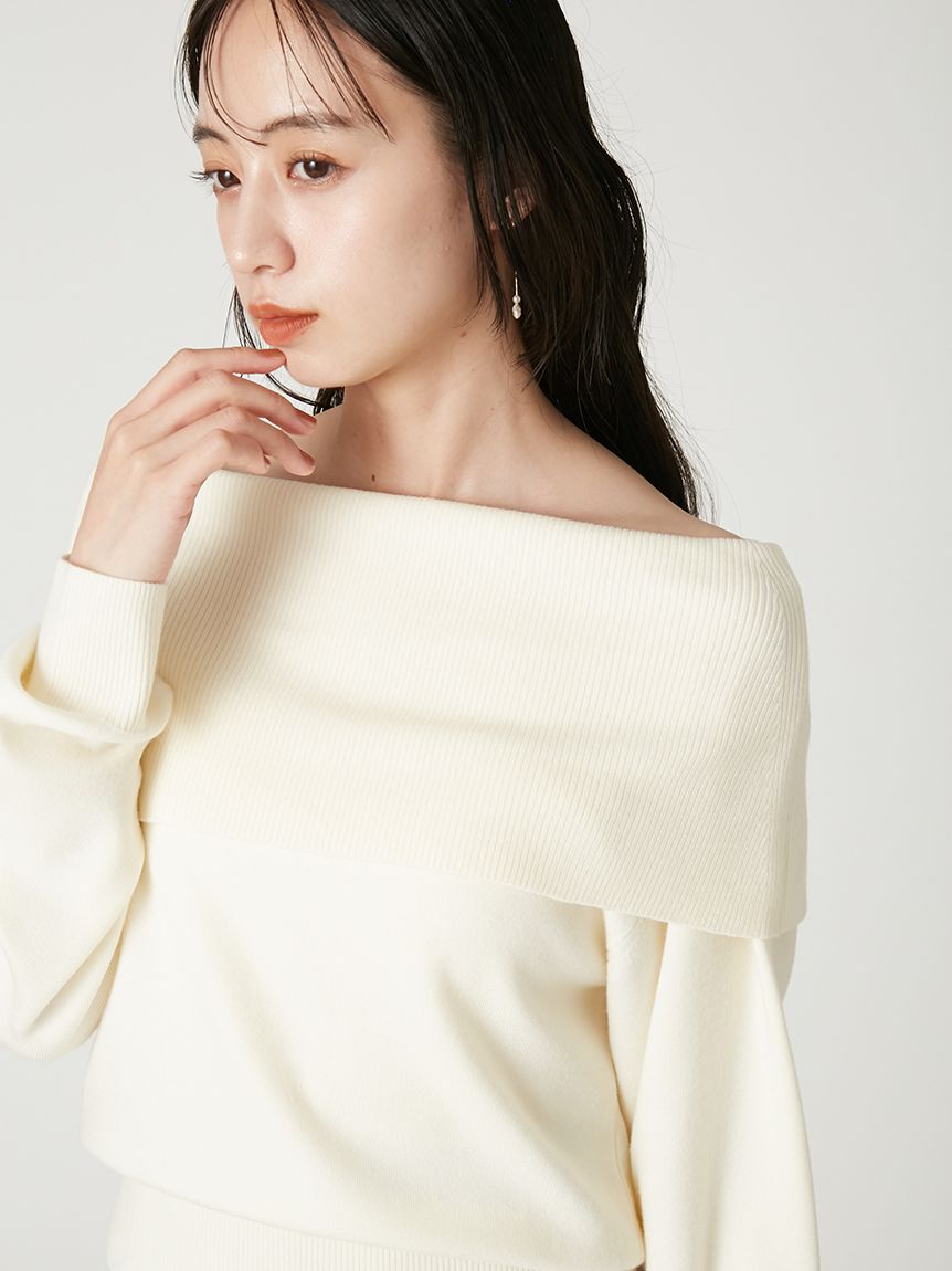 FRAY I.D「ワイドカラーオフショルダープルオーバー」|Tシャツ・カットソー|