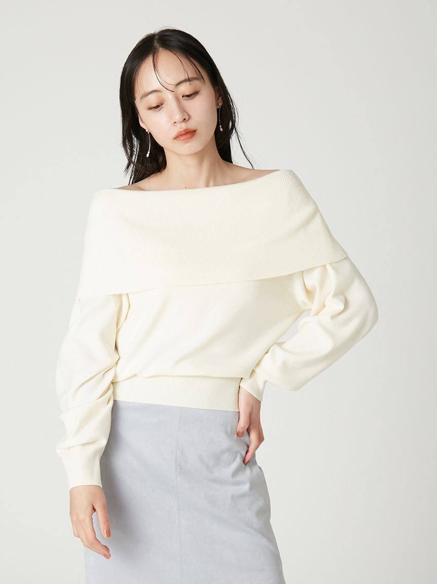 FRAY I.D「ワイドカラーオフショルダープルオーバー」|Tシャツ・カットソー|