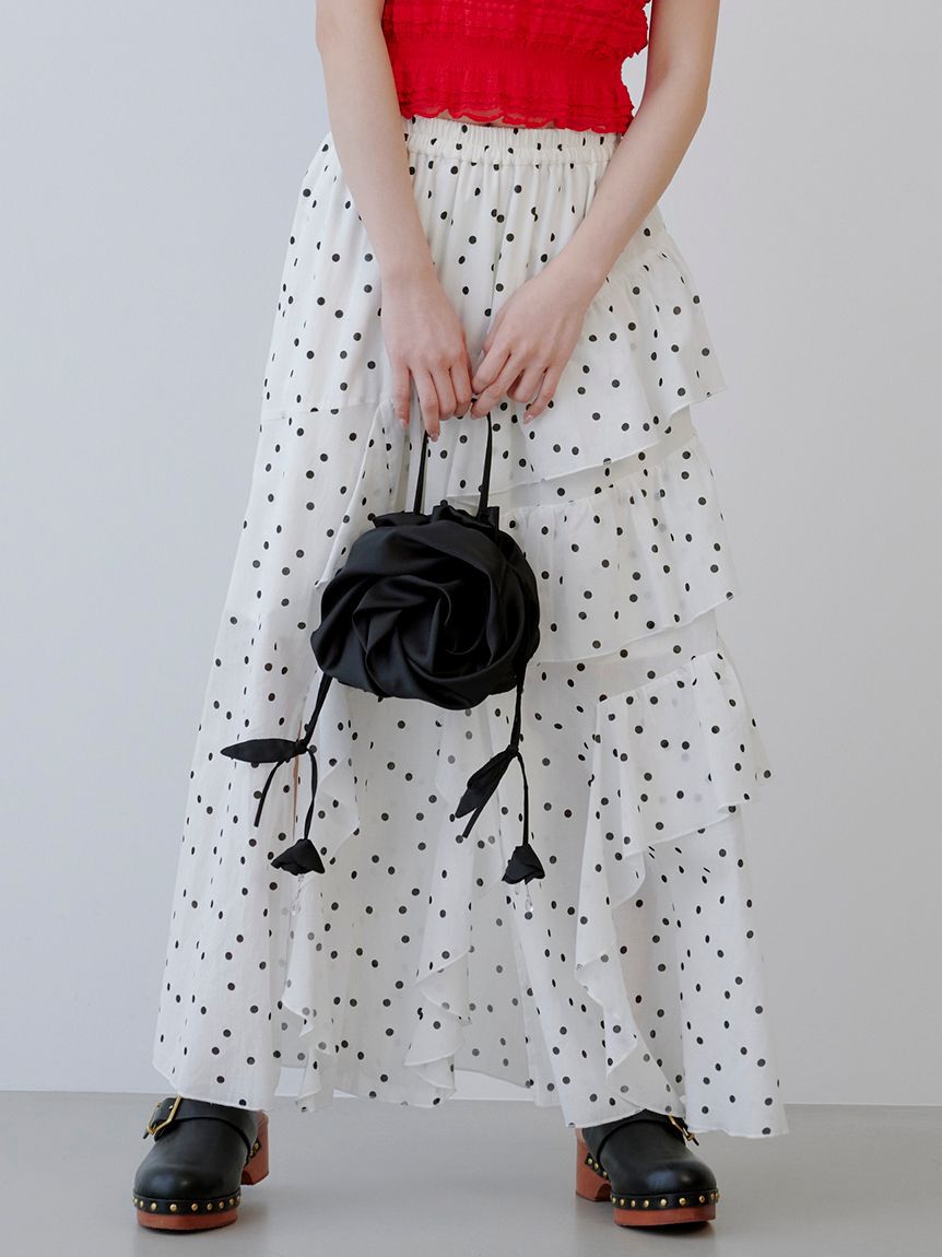 LILY BROWN「【WEB限定00サイズ】ラッフルフリルティアードスカート」|スカート|DOT