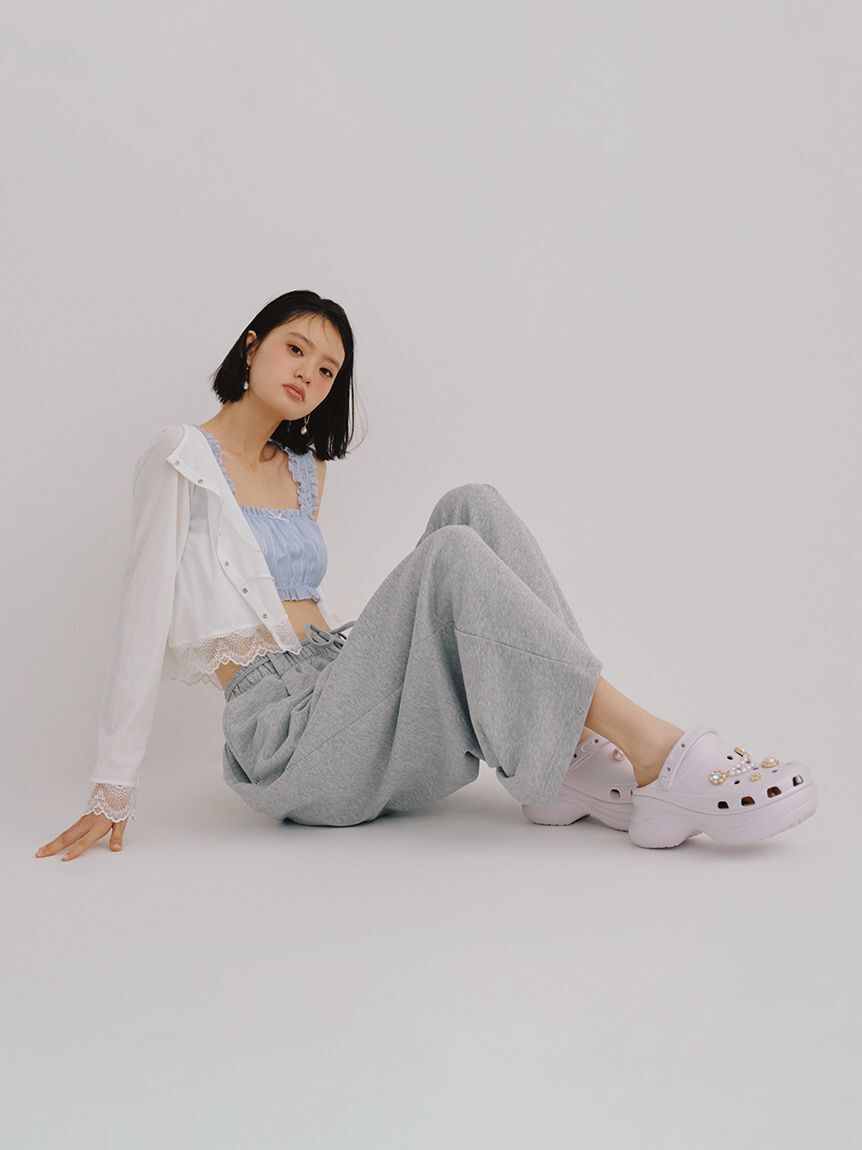 LILY BROWN「【UVカット/接触冷感】レースフーディトップス」|Tシャツ・カットソー|