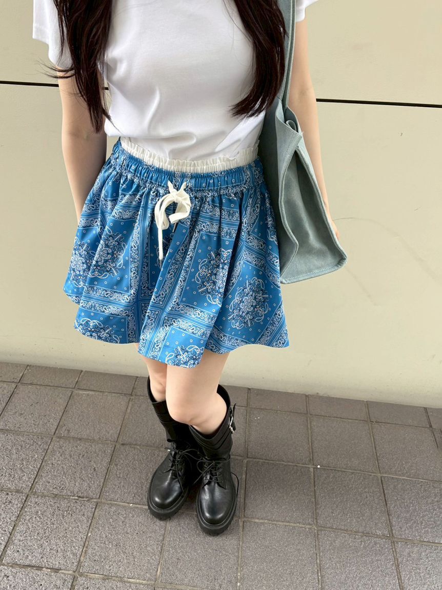 LILY BROWN「レイヤードフレアミニスカショーパン」|スカート|