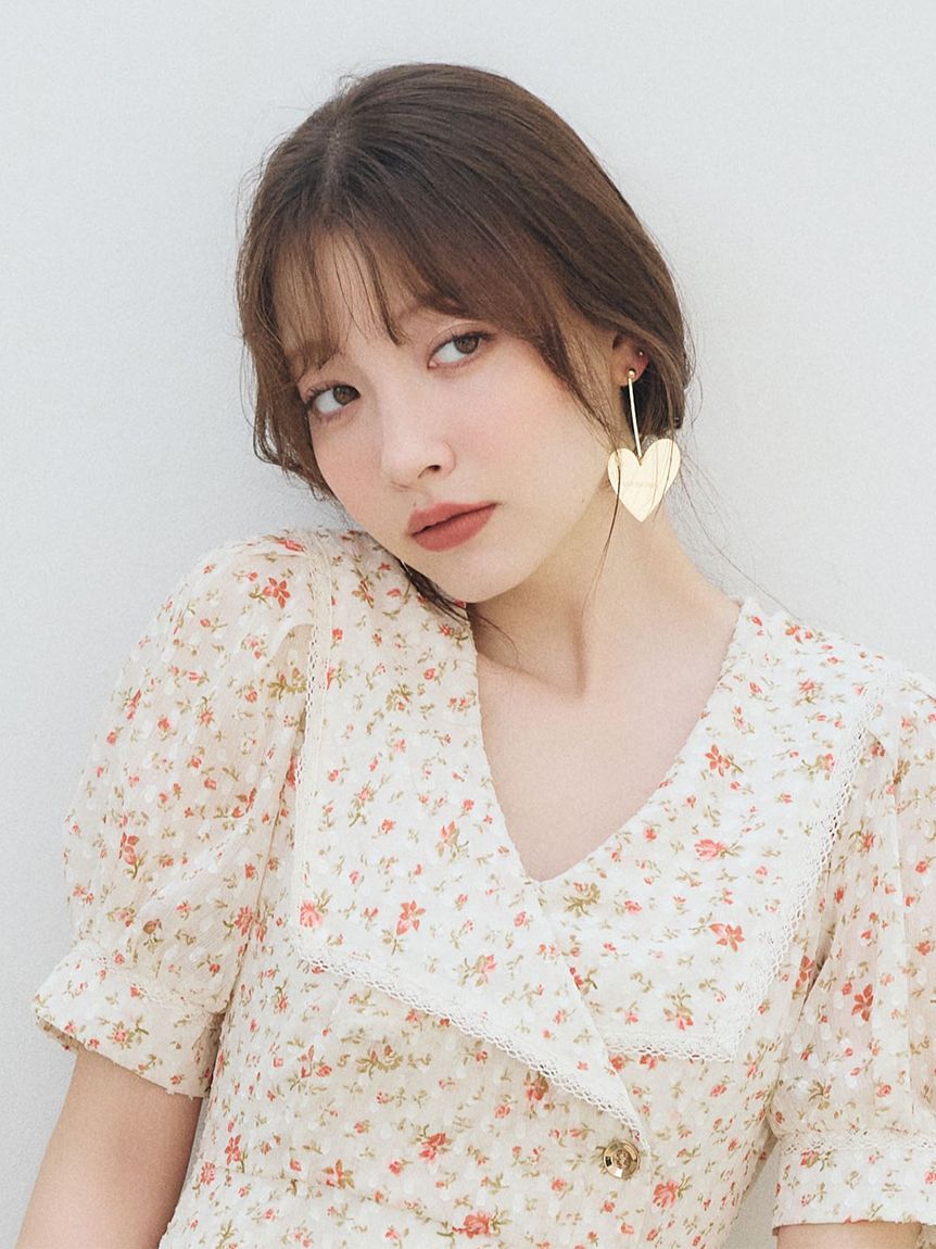 LILY BROWN「ハートプレートピアス」|ピアス|GLD