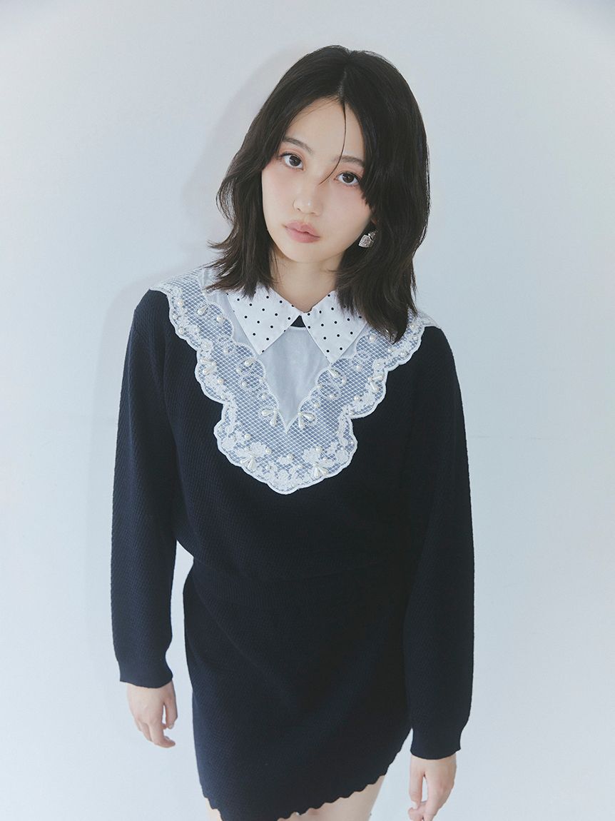 LILY BROWN「[L.B CANDY STOCK] ビジューリボンピアス」|ピアス|