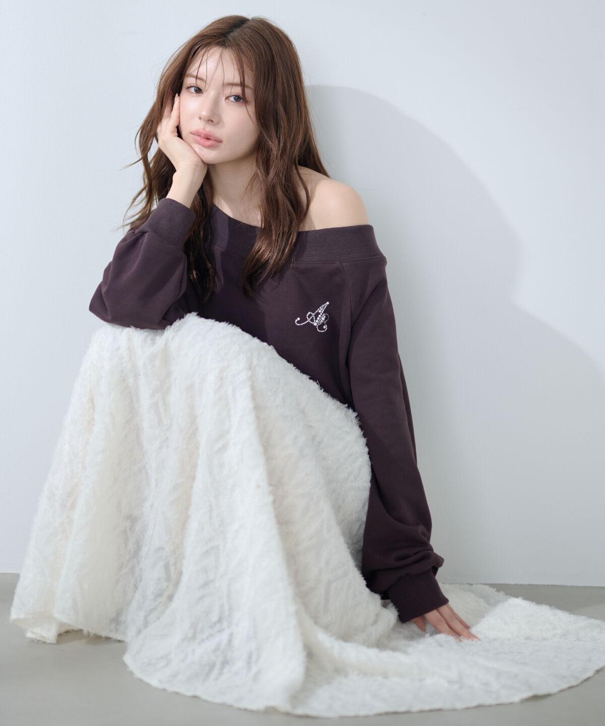 アンドクチュール「サイドジップオフショルスウェットプルオーバー」|Tシャツ・カットソー|