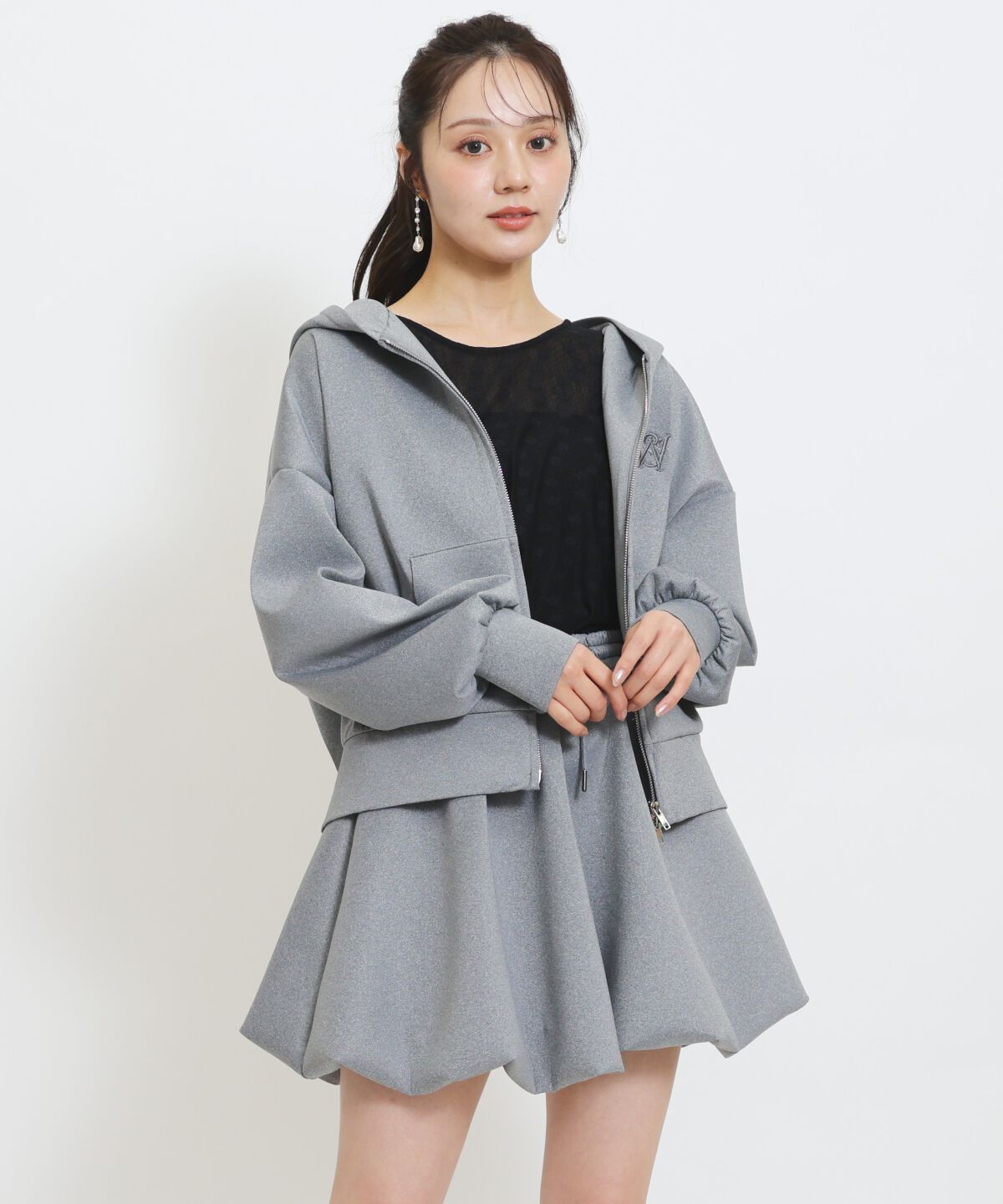 WILLSELECTION「ロゴ刺繍オーバーサイズフーディ」|パーカー|