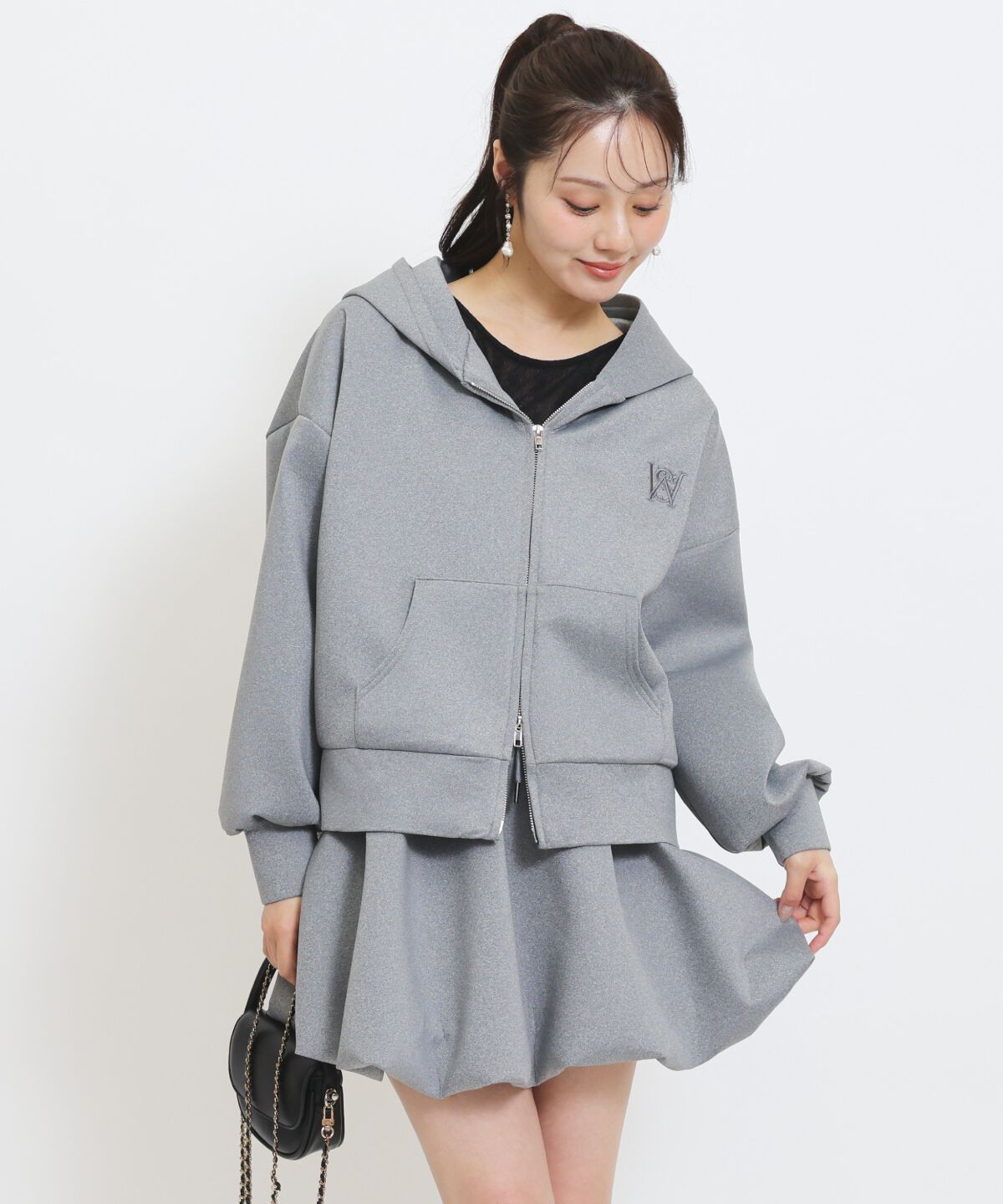 WILLSELECTION「ロゴ刺繍オーバーサイズフーディ」|パーカー|
