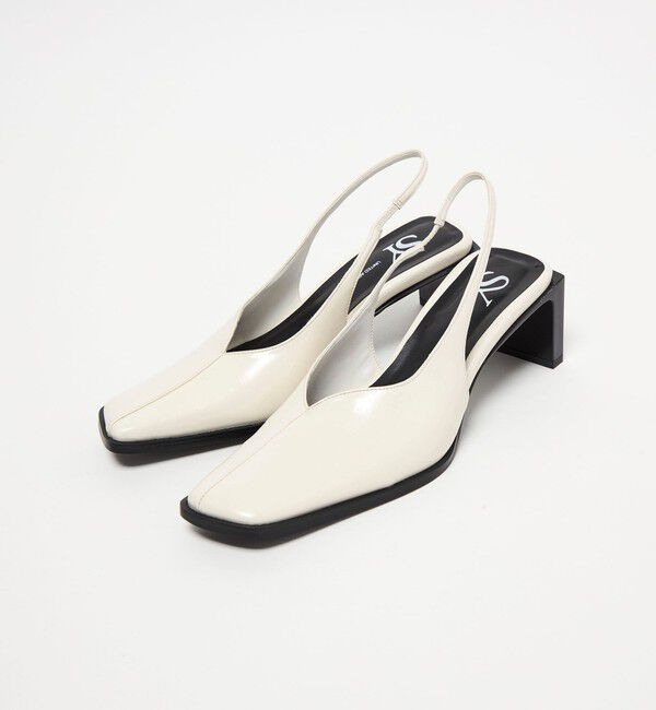 SY UNITED ARROWS「＜SY＞ スクエアエッジヒールバックベルト パンプス55&uarr;」|パンプス|