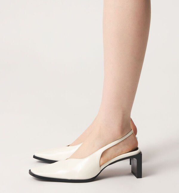 SY UNITED ARROWS「＜SY＞ スクエアエッジヒールバックベルト パンプス55&uarr;」|パンプス|