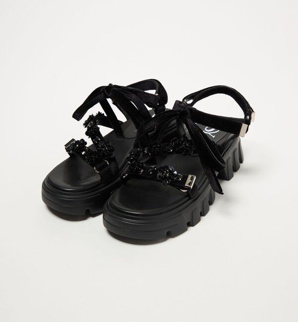 SY UNITED ARROWS「＜SY＞フラワービジューリボン サンダル50&uarr;」|サンダル|