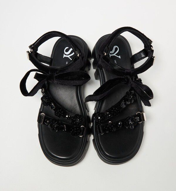 SY UNITED ARROWS「＜SY＞フラワービジューリボン サンダル50&uarr;」|サンダル|
