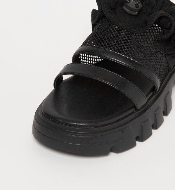 SY UNITED ARROWS「＜SY＞フリルメッシュ サンダル50」|サンダル|