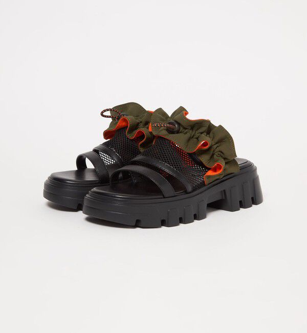SY UNITED ARROWS「＜SY＞フリルメッシュ サンダル50」|サンダル|