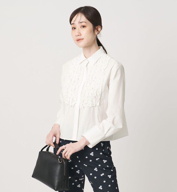 UNITED ARROWS「ファブリカ ミニフリル シャツ」|シャツ・ブラウス|OFF WHITE