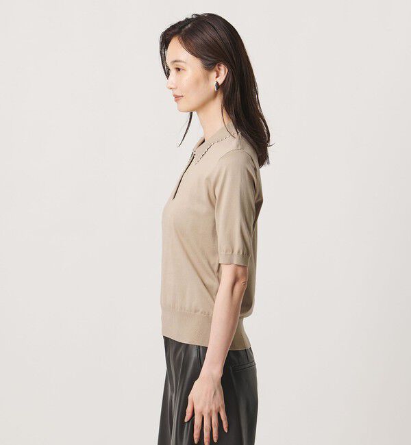UNITED ARROWS「パールライク ポロニット ‐ウォッシャブル‐」|ニット・セーター|