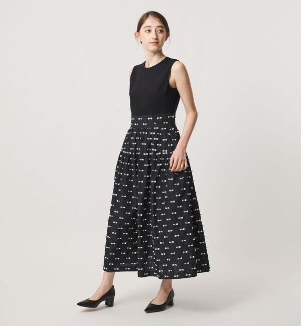 UNITED ARROWS「ドットリボン カットジャガード ワンピース ‐ウォッシャブル‐」|ワンピース|