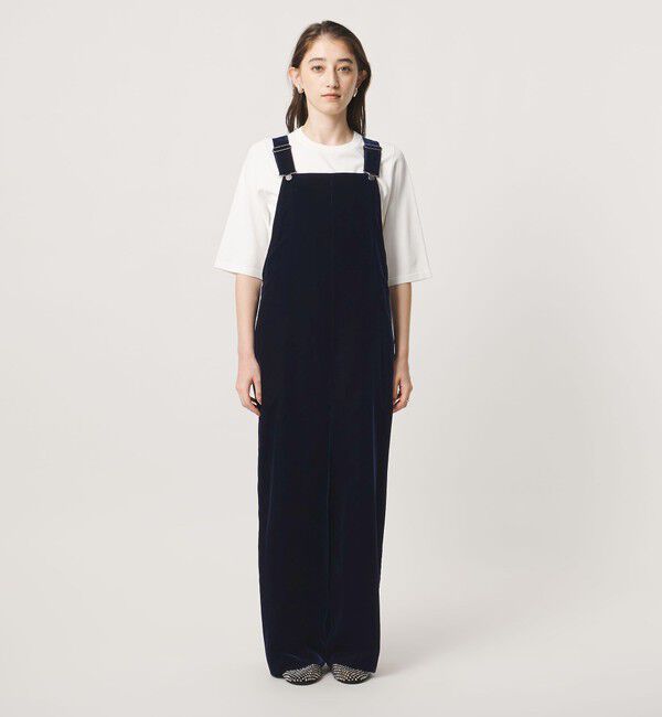 UNITED ARROWS「ベルベット サロペットパンツ」|オールインワン|