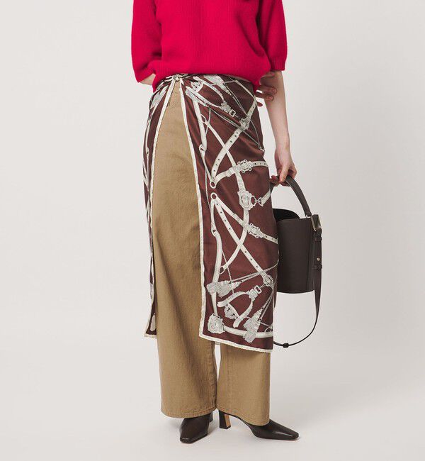 UNITED ARROWS「＜manipuri＞SILK 88&times;88 スカーフ 26FW」|バンダナ・スカーフ|DK.BROWN