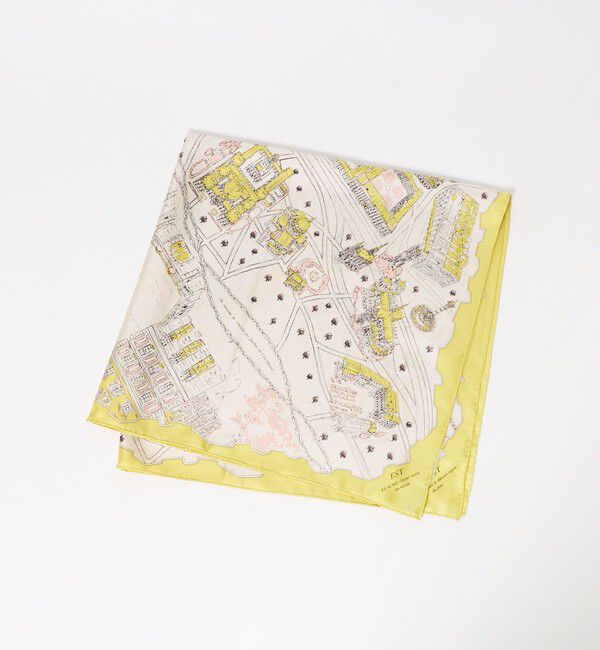 UNITED ARROWS「＜manipuri＞SILK 88&times;88 スカーフ 26FW」|バンダナ・スカーフ|MUSTARD