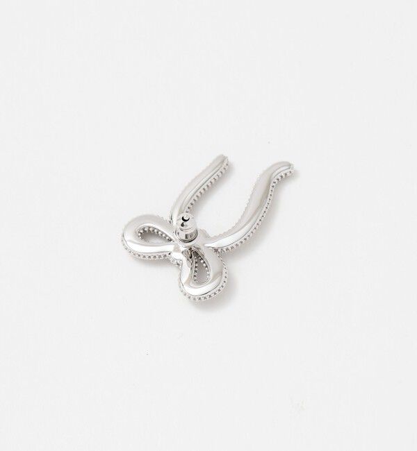 UNITED ARROWS「リボン/パヴェ ピアス」|ピアス|