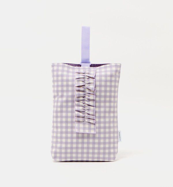 UNITED ARROWS green label relaxing「シューズバッグ（ギンガム） / キッズ」|トートバッグ|LILAC