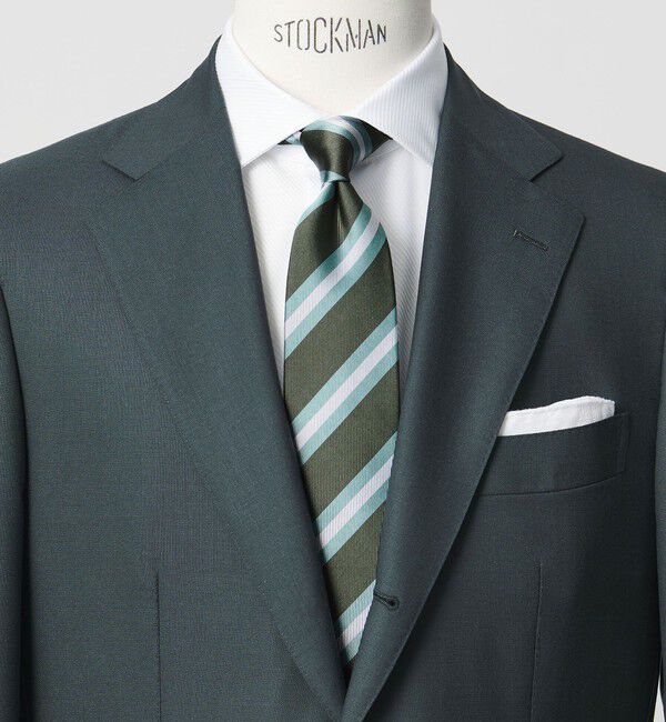 UNITED ARROWS green label relaxing「GLR シルク3 8.0cm ストライプ2 ネクタイ」|ネクタイ・蝶ネクタイ|OLIVE