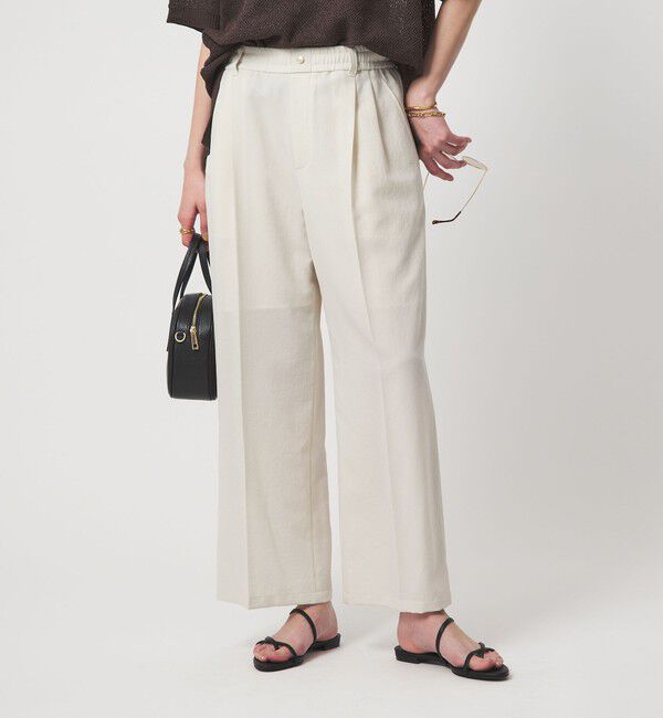 UNITED ARROWS green label relaxing「ドライクロス ニーハイワイド オフホワイト マシンウォッシャブル  通気性」|その他|