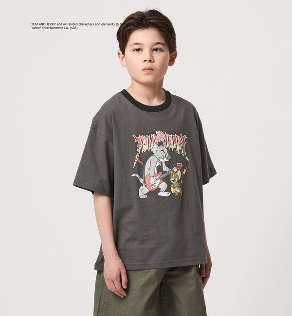 UNITED ARROWS green label relaxing「【別注】＜URBAMENT＞TOM and JERRY リンガーTシャツ / キッズ 140cmー150cm」|Tシャツ・カットソー|