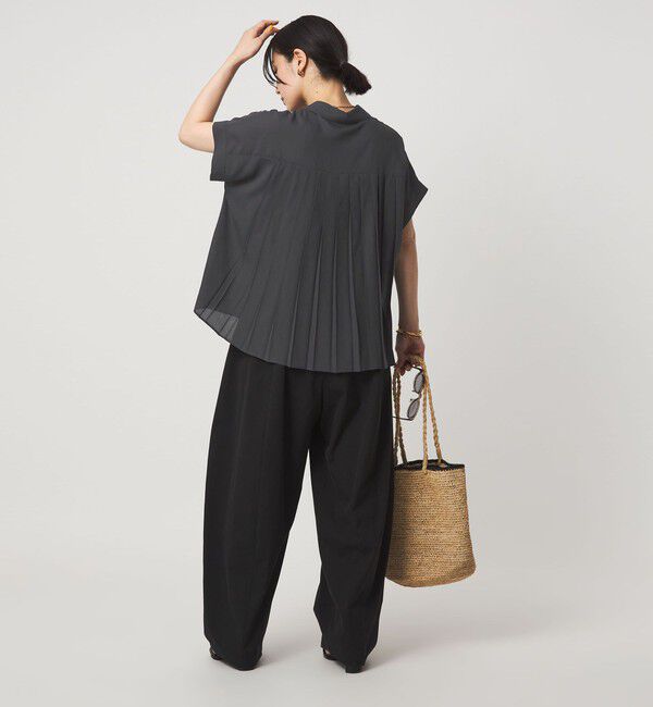 UNITED ARROWS green label relaxing「【WEB限定】＜at ease＞バック プリーツ ブラウス UVカット 通気性」|シャツ・ブラウス|