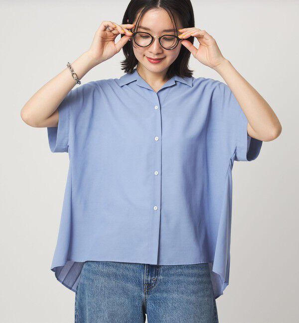 UNITED ARROWS green label relaxing「【WEB限定】＜at ease＞バック プリーツ ブラウス UVカット 通気性」|シャツ・ブラウス|
