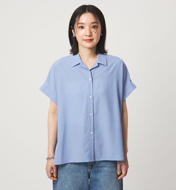 UNITED ARROWS green label relaxing「【WEB限定】＜at ease＞バック プリーツ ブラウス UVカット 通気性」|シャツ・ブラウス|