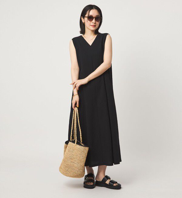 UNITED ARROWS green label relaxing「【WEB限定】＜at ease＞カラミ ノースリーブ ワンピース」|ワンピース|