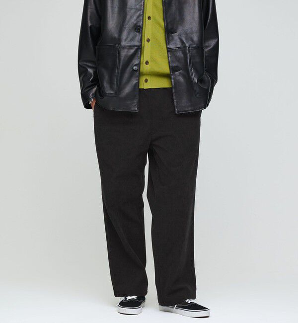 UNITED ARROWS green label relaxing「コーデュロイ PLAY-PANTS ワイド イージーパンツ W4 -ストレッチ-」|その他|BLACK
