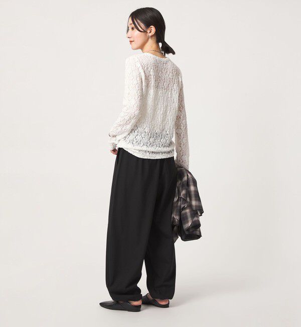 UNITED ARROWS green label relaxing「【WEB限定】＜at ease＞レース プルオーバー カットソー」|Tシャツ・カットソー|