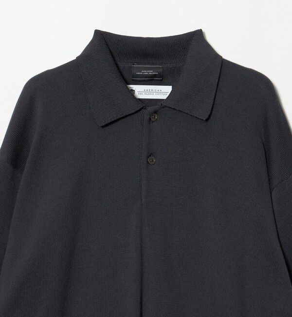 UNITED ARROWS green label relaxing「FINE BASIC アメリカンシーアイランドコットン 長袖 ニットポロシャツ」|ニット・セーター|