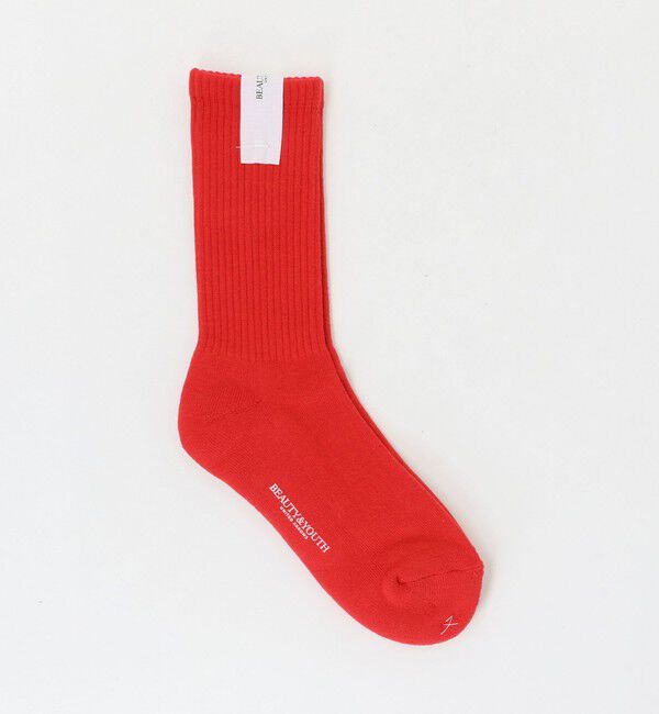 BEAUTY&YOUTH UNITED ARROWS「パイル リブソックス」|ソックス|RED